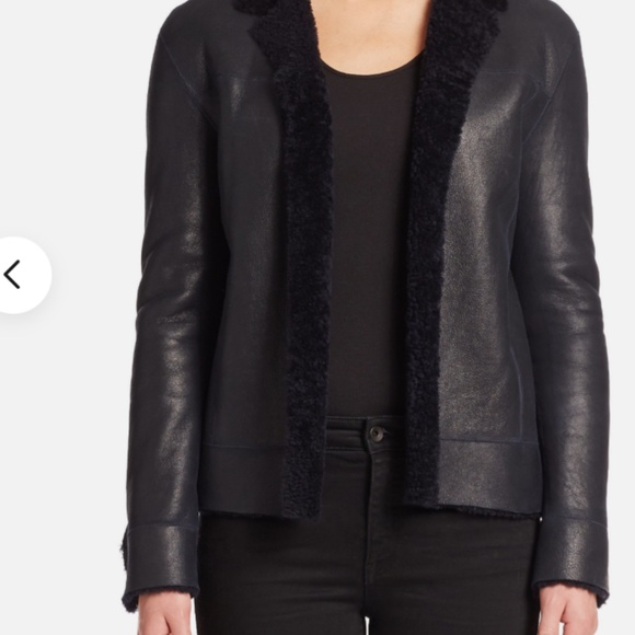 Helmut Lang Genuine Leather and Shearling Coat Jacket Size S - Picture 10 of 12